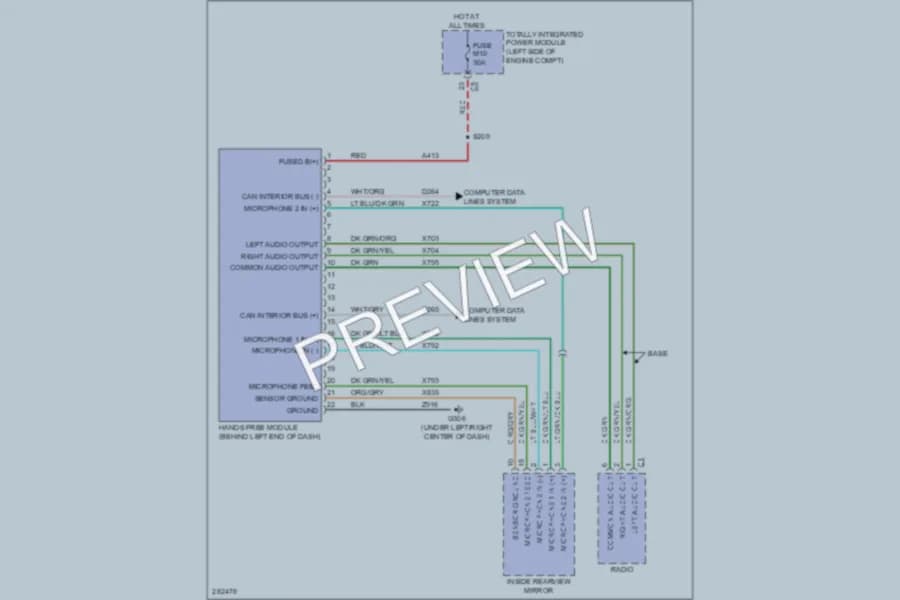 2008 Chrysler TownCountry Radio wiring diagram preview