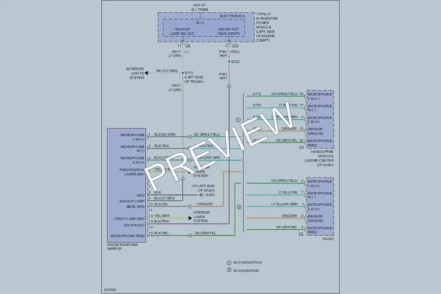 2008 Dodge Avenger Power Mirrors wiring diagram preview