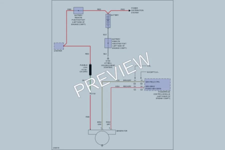 2008 Dodge Avenger Starting Charging wiring diagram preview