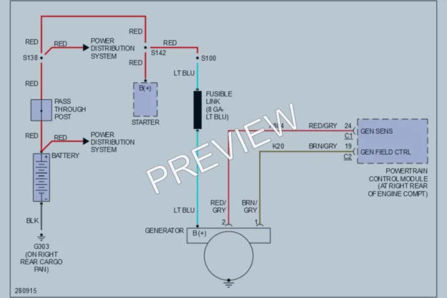 2008 Dodge Charger Starting Charging wiring diagram preview