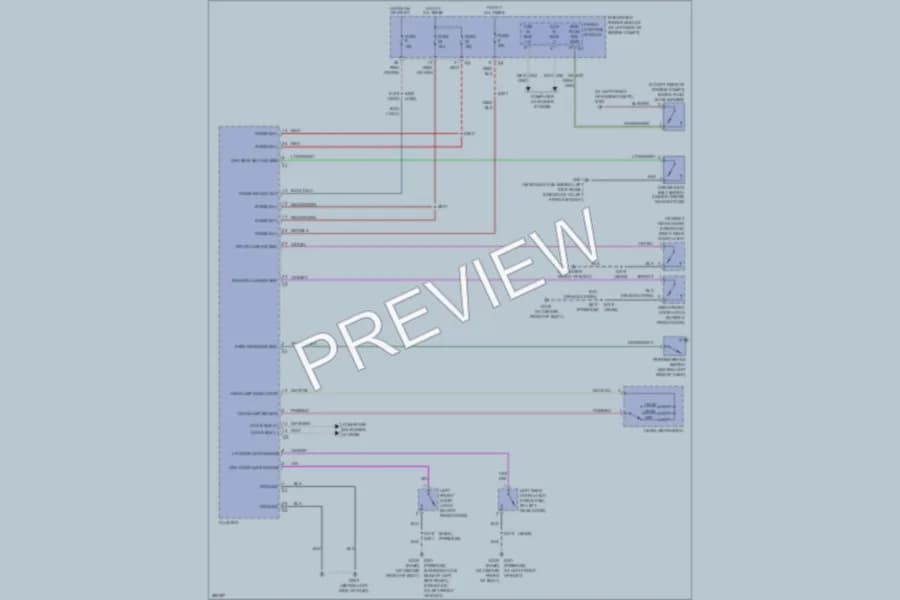 2008 Dodge Dakota Warning Systems wiring diagram preview
