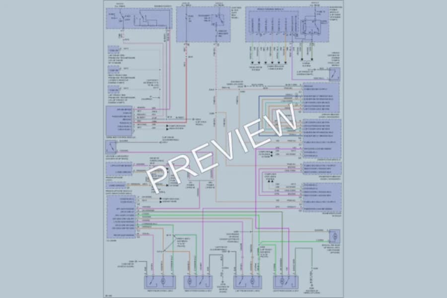 2008 Dodge Durango Power Door Locks wiring diagram preview