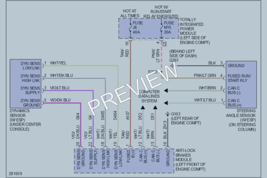 2008 Dodge GrandCaravan Electronic Power Steering wiring diagram preview