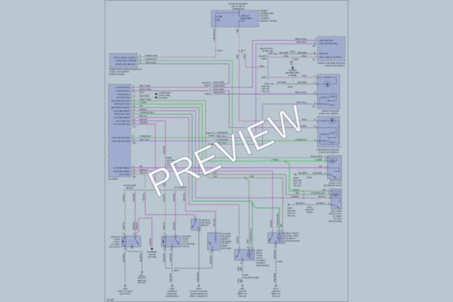 2008 Dodge Magnum Power Door Locks wiring diagram preview