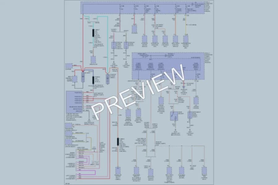2008 Dodge R2500 Power Distribution wiring diagram preview with protected circuit layout