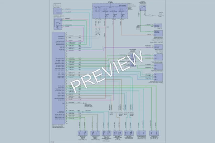 2008 Dodge R2500 Supplemental Restraints wiring diagram preview with protected circuit layout