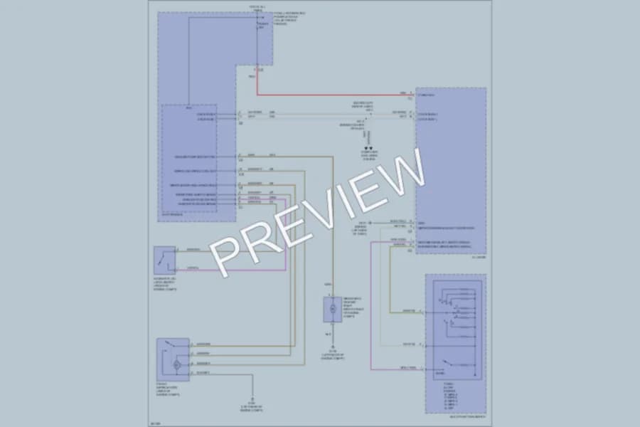 2008 Dodge R2500 Wiper Washer wiring diagram preview with protected circuit layout