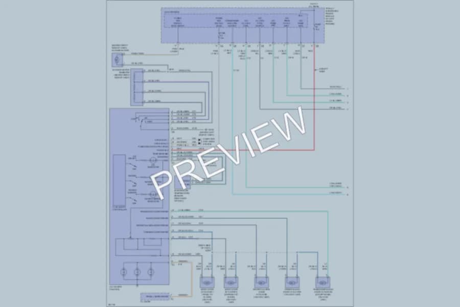 2008 Dodge R3500 Air Conditioning wiring diagram preview with protected circuit layout