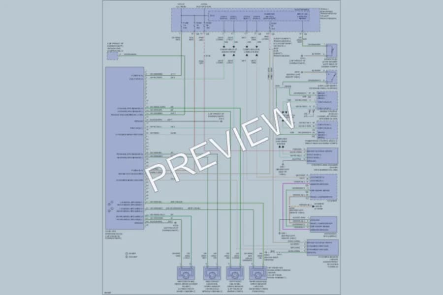 2008 Dodge R3500 Anti Lock Brakes wiring diagram preview with protected circuit layout
