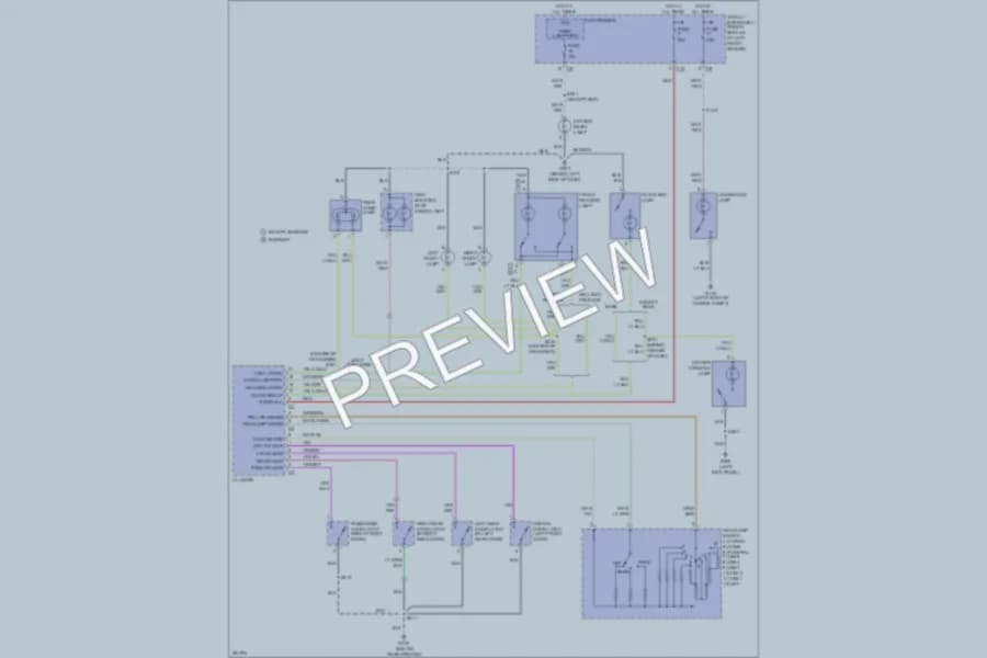 2008 Dodge R3500 Interior Lights wiring diagram preview with protected circuit layout