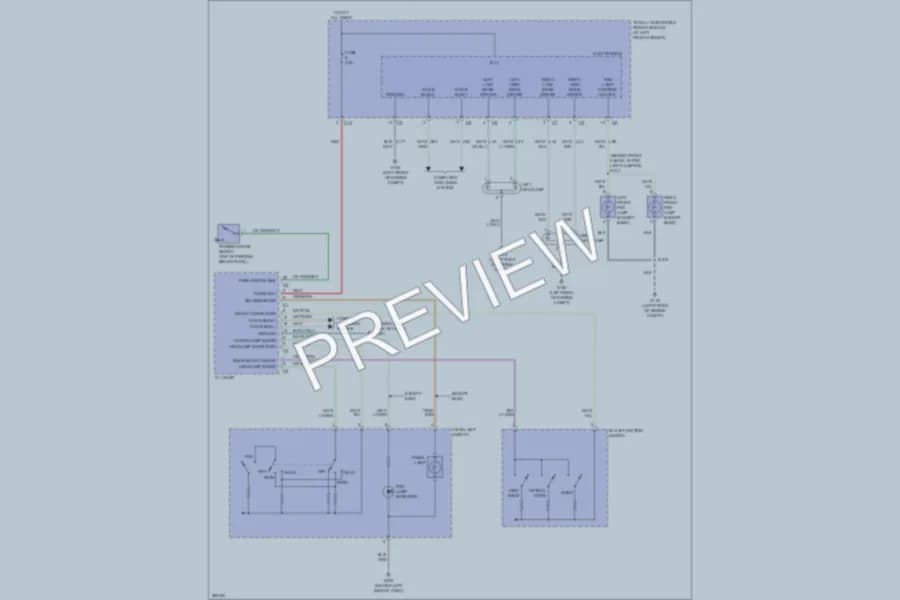 2008 Dodge R3500 Hd Headlights wiring diagram preview with protected circuit layout