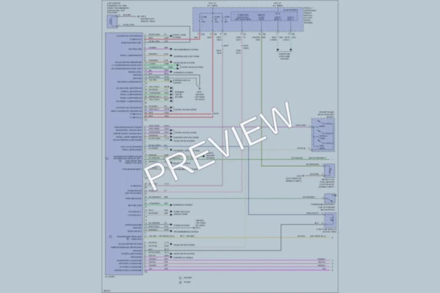 2008 Dodge R3500 Hd Instrument Cluster wiring diagram preview with protected circuit layout