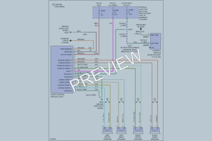 2008 Ford CrownVictoria Radio wiring diagram preview