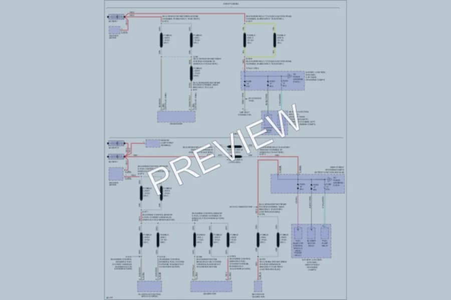 2008 Ford E150 Power Distribution wiring diagram preview with protected circuit layout