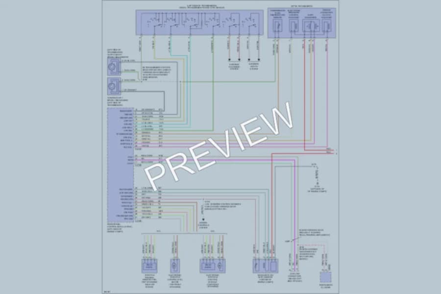 2008 Ford E150 Transmission wiring diagram preview with protected circuit layout
