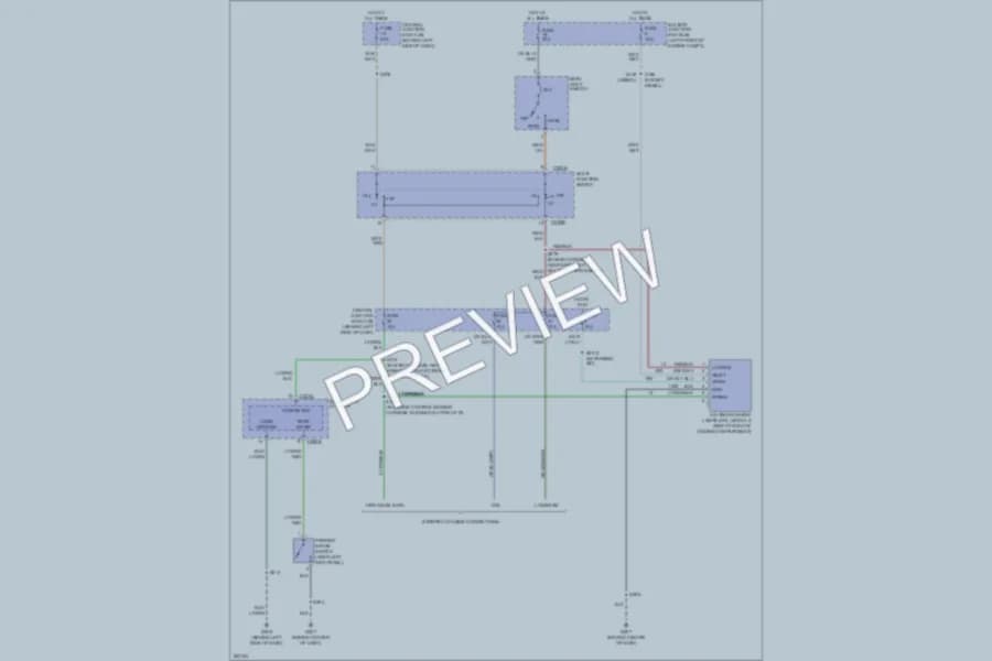 2008 Ford E250 Headlights wiring diagram preview with protected circuit layout