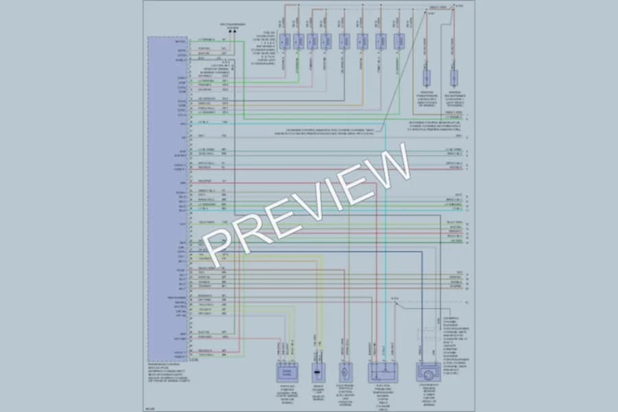 2008 Ford E350 Super Duty Engine Performance wiring diagram preview with protected circuit layout