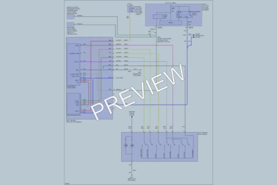2008 Ford Edge Power Top Sunroof wiring diagram preview