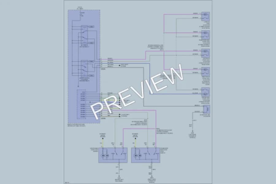 2008 Ford Explorer Power Door Locks wiring diagram preview