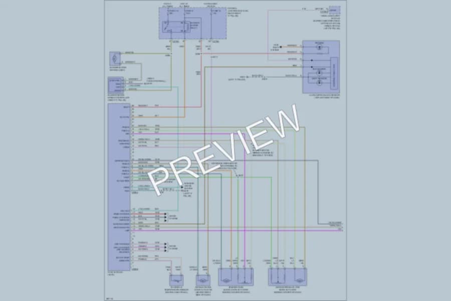 2008 Ford F150 Air Conditioning wiring diagram preview with protected circuit layout