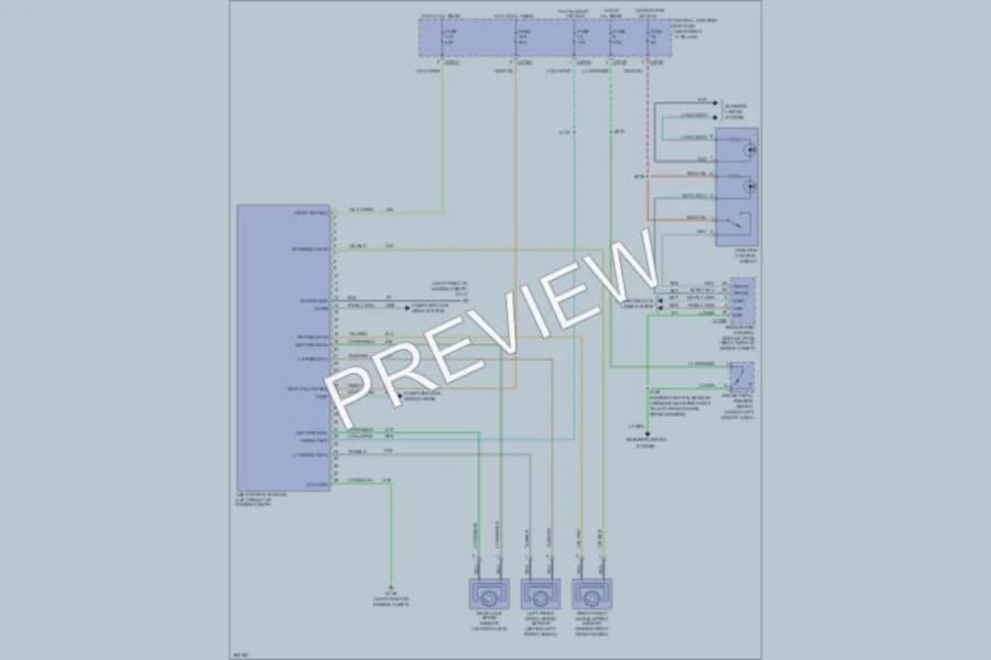 2008 Ford F150 Anti Lock Brakes wiring diagram preview with protected circuit layout