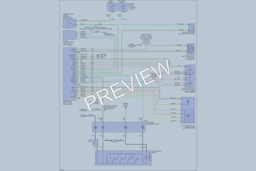 2008 Ford F150 Cruise Control wiring diagram preview with protected circuit layout
