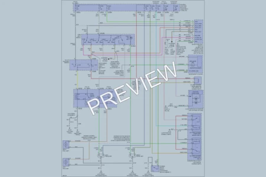 2008 Ford F150 Headlights wiring diagram preview with protected circuit layout