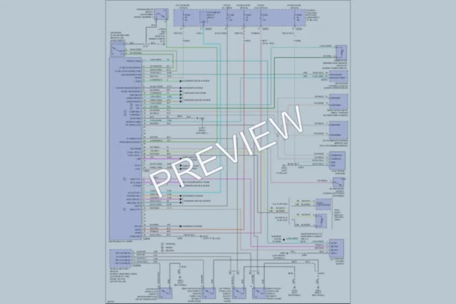 2008 Ford F150 Instrument Cluster wiring diagram preview with protected circuit layout