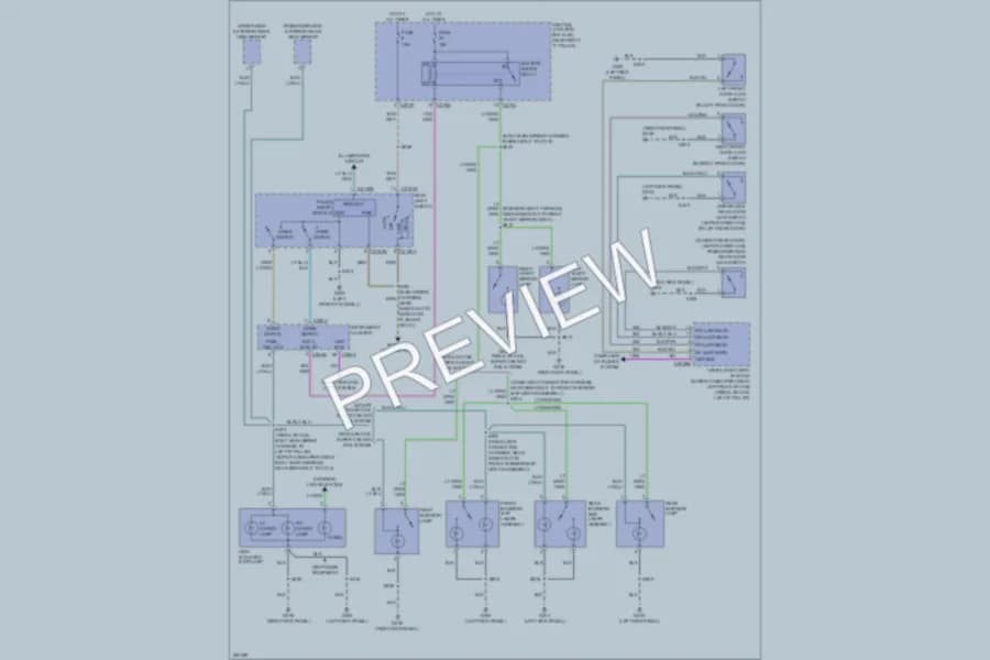2008 Ford F150 Interior Lights wiring diagram preview with protected circuit layout