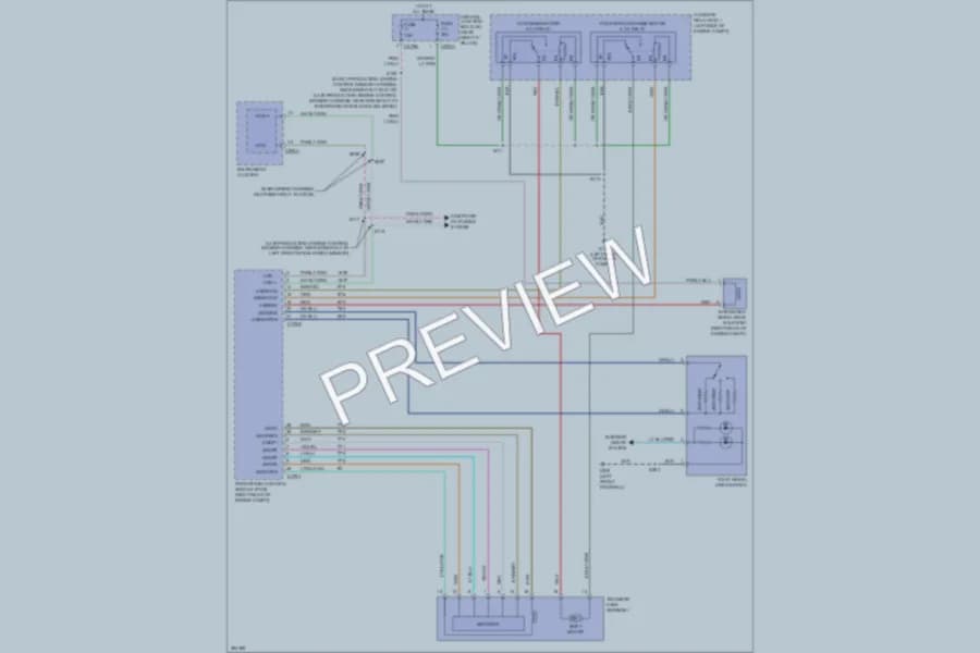 2008 Ford F150 Transmission wiring diagram preview with protected circuit layout