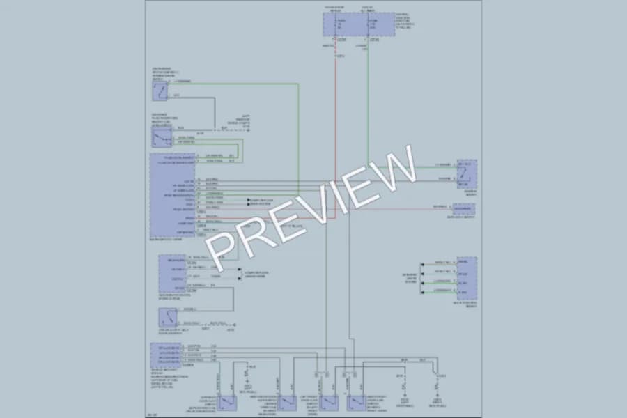 2008 Ford F150 Warning Systems wiring diagram preview with protected circuit layout