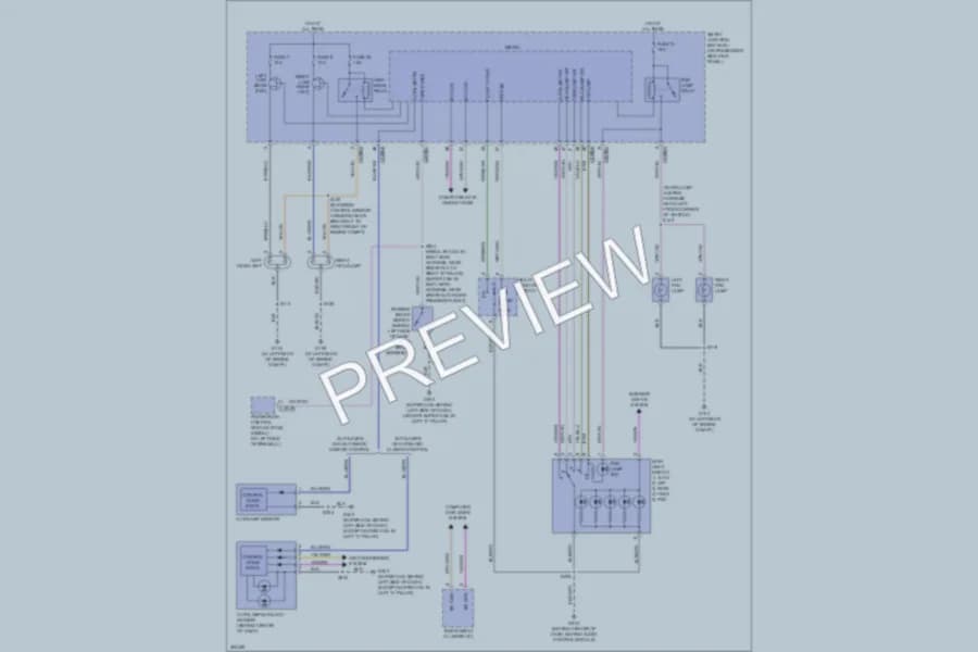 2008 Ford F250 Super Duty Headlights wiring diagram preview with protected circuit layout