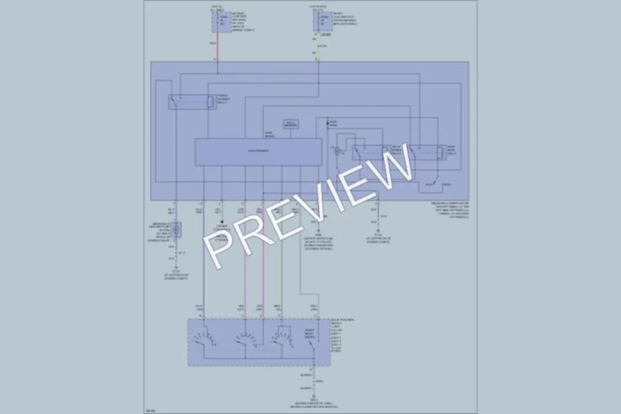 2008 Ford F250 Super Duty Wiper Washer wiring diagram preview with protected circuit layout