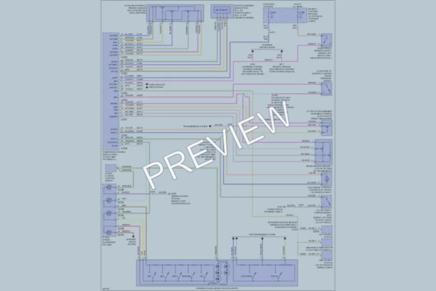 2008 Ford F350 Super Duty Cruise Control wiring diagram preview with protected circuit layout