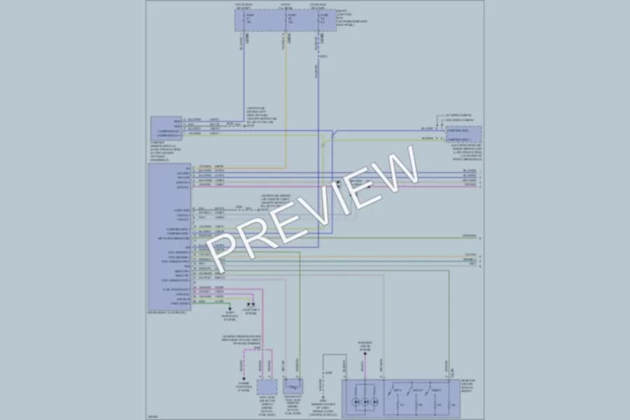 2008 Ford F350 Super Duty Instrument Cluster wiring diagram preview with protected circuit layout