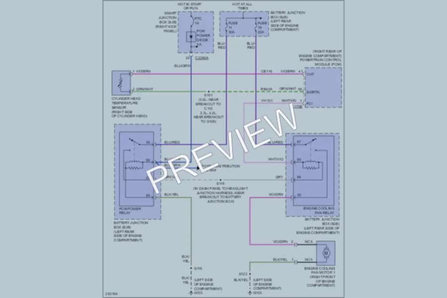 2008 Ford Ranger Cooling Fan wiring diagram preview