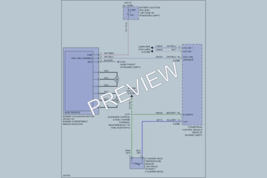 2008 Ford Taurus Cooling Fan wiring diagram preview