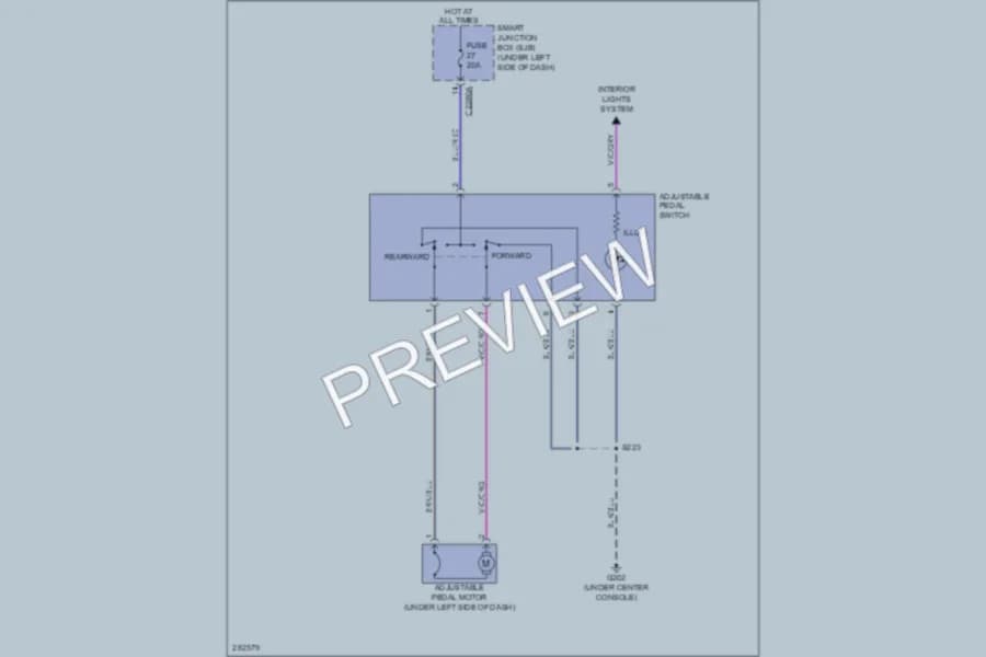 2008 Ford Taurus Power Seats wiring diagram preview