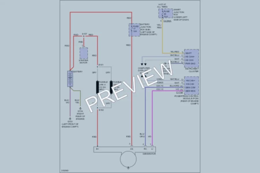 2008 Ford TaurusX Starting Charging wiring diagram preview