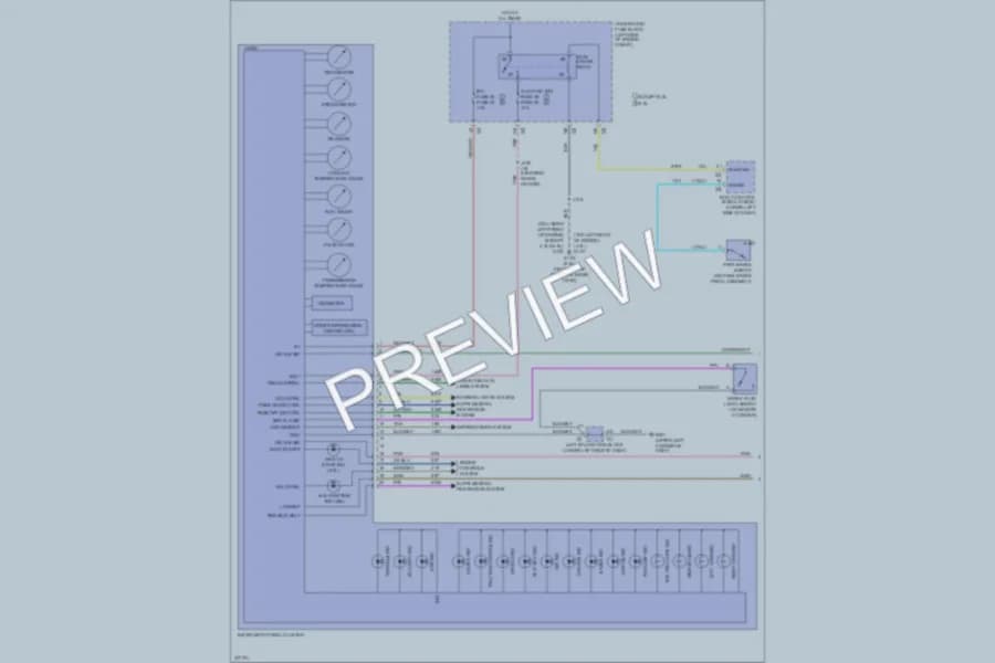 2008 GMC 1500 Instrument Cluster wiring diagram preview with protected circuit layout