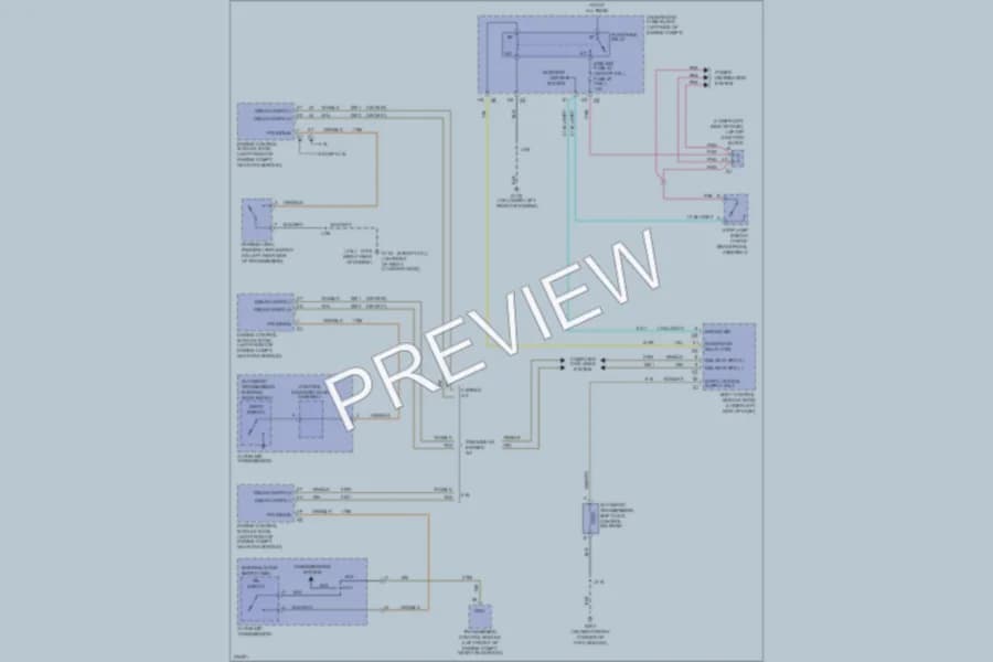 2008 GMC 1500 Shift Interlock wiring diagram preview with protected circuit layout