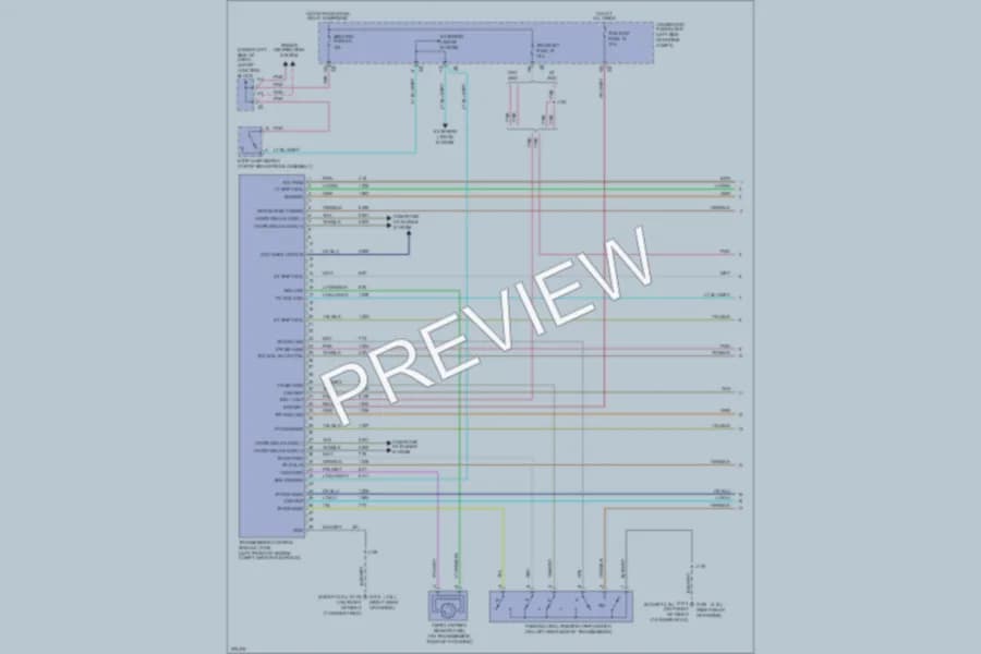 2008 GMC 1500 Transmission wiring diagram preview with protected circuit layout