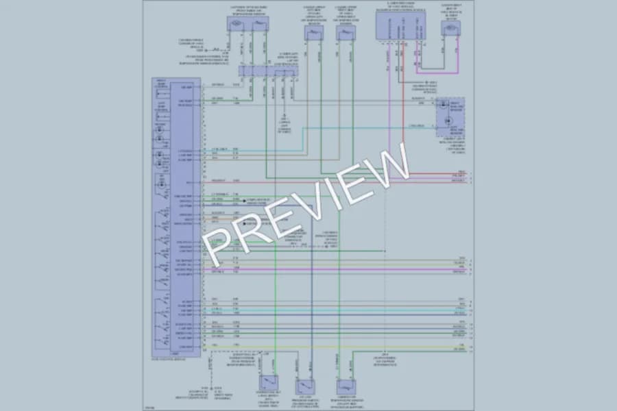 2008 GMC 2500 Hd Air Conditioning wiring diagram preview with protected circuit layout