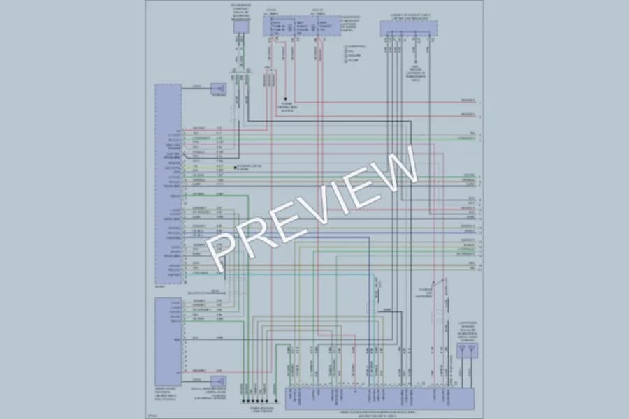 2008 GMC 2500 Hd Navigation wiring diagram preview with protected circuit layout