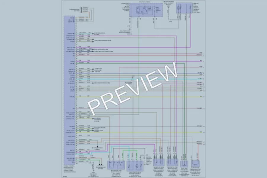 2008 GMC 3500 Hd Engine Performance wiring diagram preview with protected circuit layout