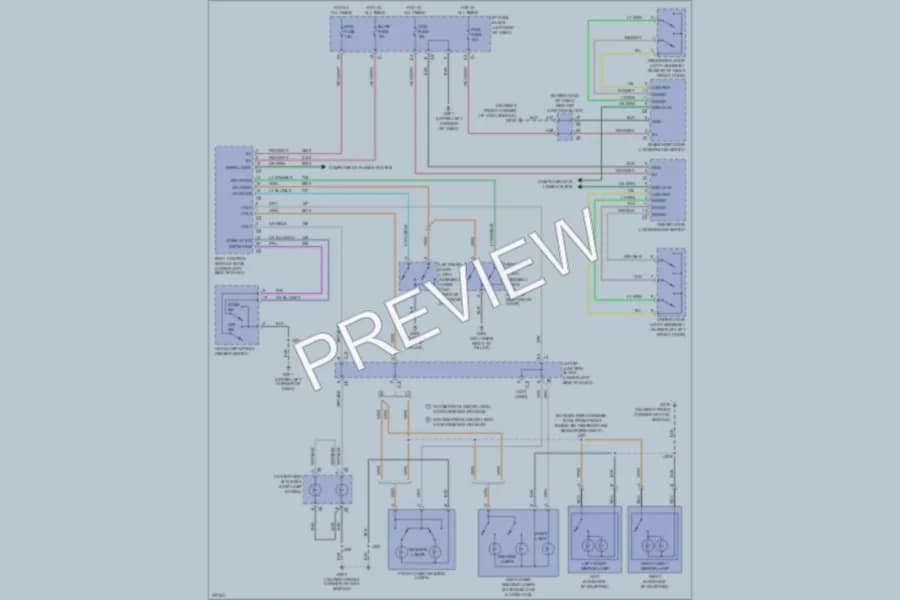 2008 GMC 3500 Hd Interior Lights wiring diagram preview with protected circuit layout