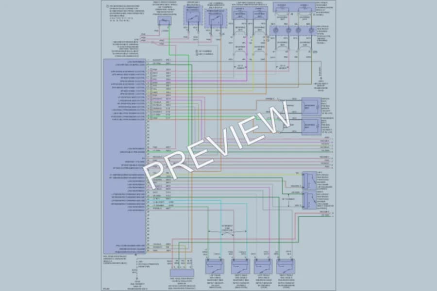 2008 GMC 3500 Hd Supplemental Restraints wiring diagram preview with protected circuit layout