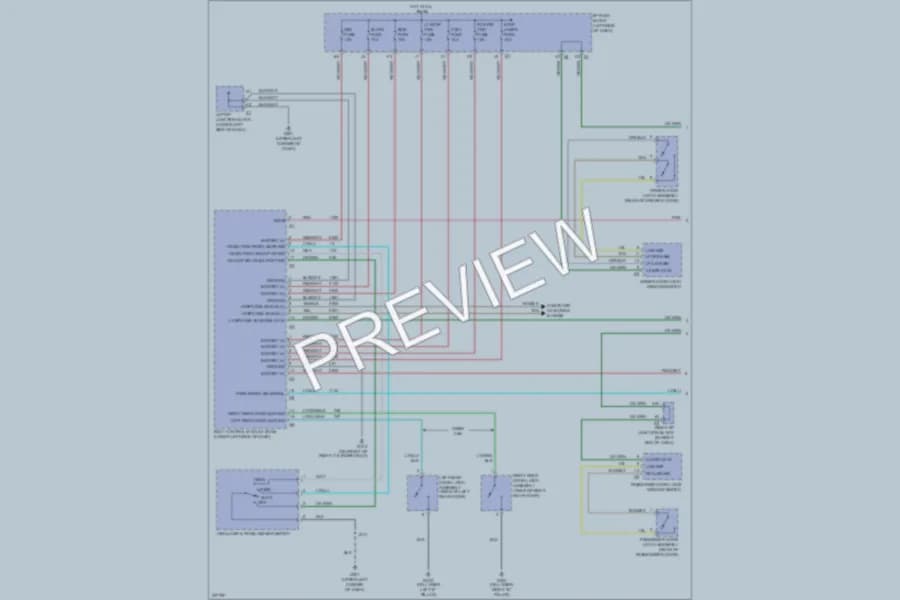2008 GMC 3500 Hd Warning Systems wiring diagram preview with protected circuit layout