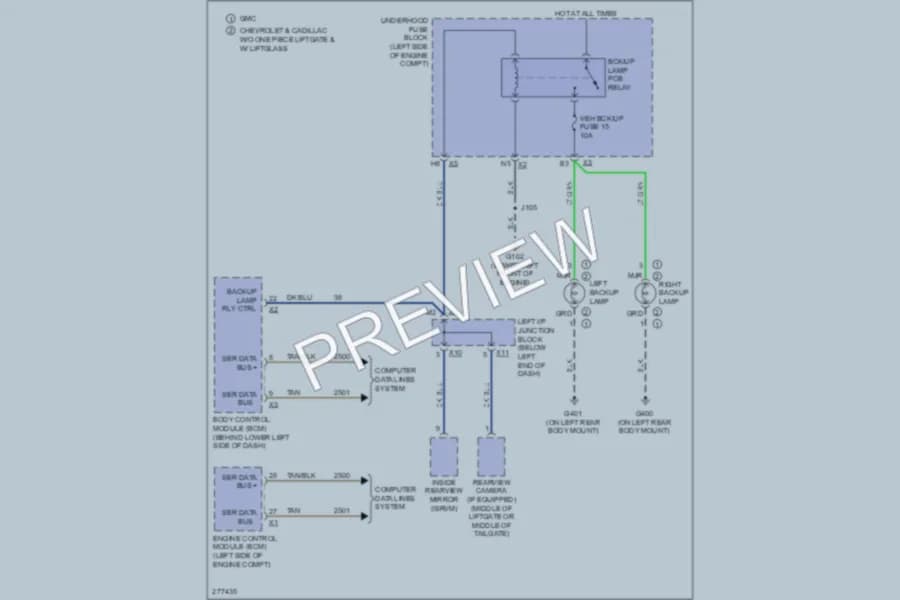 2008 GMC C1500YukonXL Exterior Lights wiring diagram preview