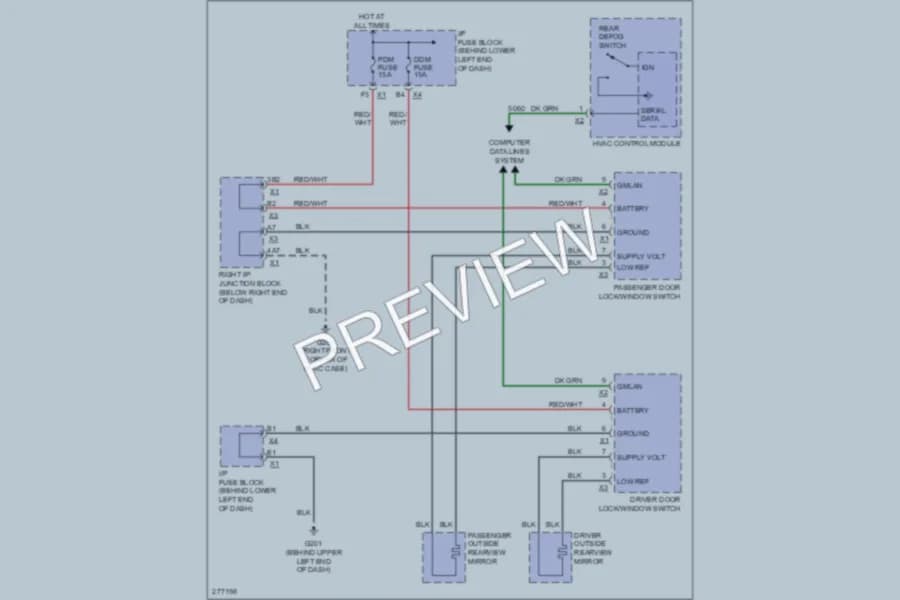 2008 GMC C2500YukonXL Defoggers wiring diagram preview